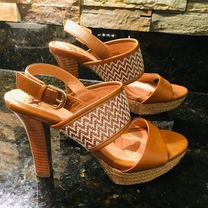 Söfft Sarita Platform Sandal, Luggage, Size 7M